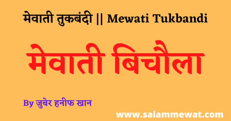 मेवाती बिचौला || Mewati Bichaula | Mewati Tukbandi